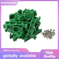 Supports de montage de PCB, vis vertes pour DIN 35 Rails de montage, pièces de rechange d'adaptateur 10 pièces 
