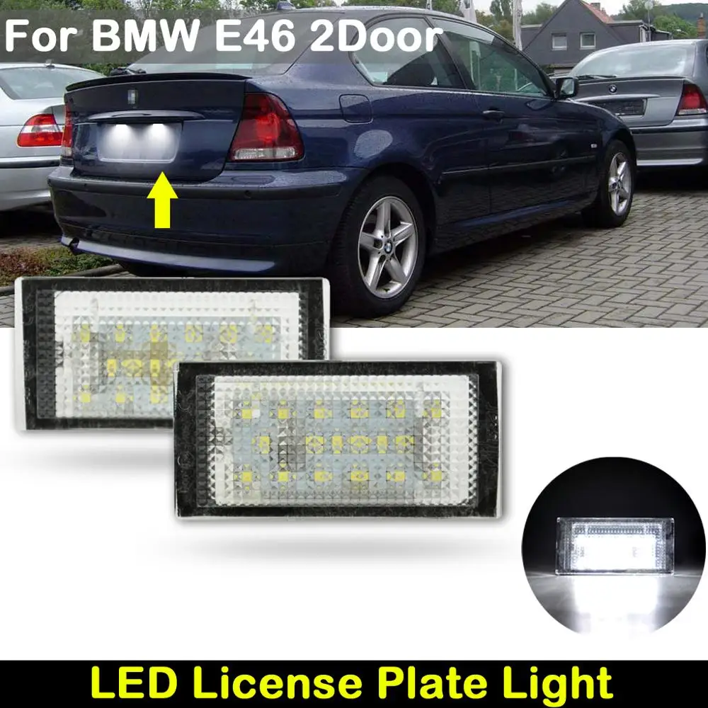Для BMW E46 2Door M3 1998-2003 белый светодиодный светильник льный задний номерной знак свет