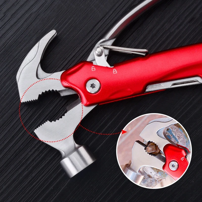 Многофункциональный Аварийный молоток безопасности автомобиля с кусачками, ножами, пилами, отвертками, Открытый Отдых выживания EDC инструменты