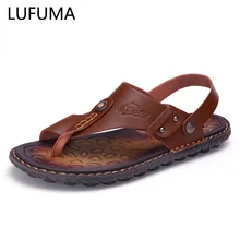 Г., летняя обувь из высококачественной натуральной кожи мужские сандалии Классические мужские мягкие пляжные сандалии ручной работы