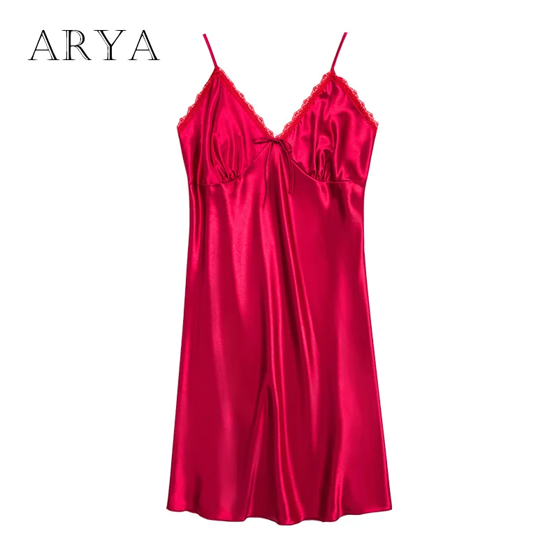 ARYA новое женское сексуальное ночное платье Batas Para Dormir Vestido De Verao Decote Innerwear для