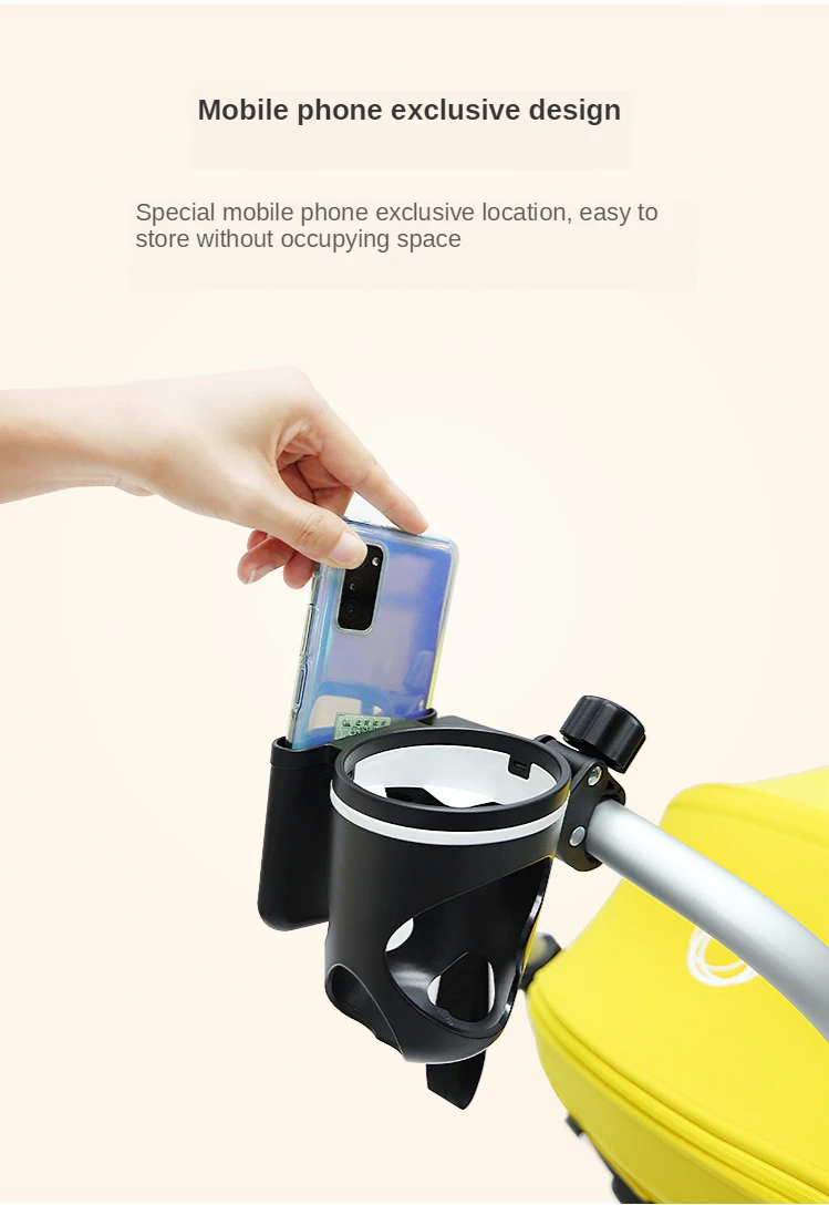 2 in 1 Baby Stroller Cup Holder + Phone Holder Baby Stroller Accessories for Milk Bottles Rack Bicycle Bike Bottle Holder baby stroller handle cover