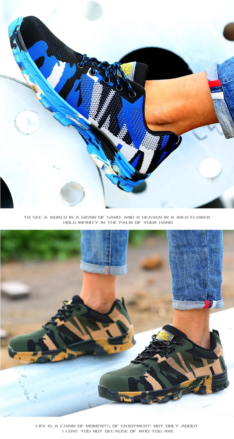 FZNYL Men Women Hiking Shoes Lace Up Male Sport Shoes Outdoor Work Safety Shoes Trekking Sneakers 36-44