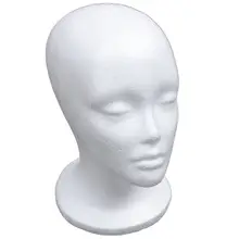 Женский пенопластовый манекен голова модель шляпа парик Дисплей Стенд стойка Белый