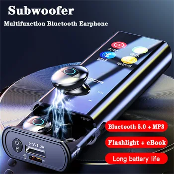 

Q1 Multi-function MP3 Player Earbuds Wireless Bluetooth Earphone Earbuds IPX7 Waterproof 9D TWS Earphone 3500mAh Power Bank