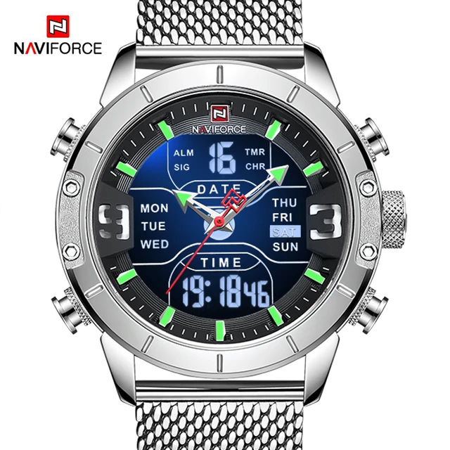 NAVIFORCE Men's Watch Luxury Brand Men Military Sports Watches Quartz Digital Analog Dual Display Waterproof Wrist watch For Men 1