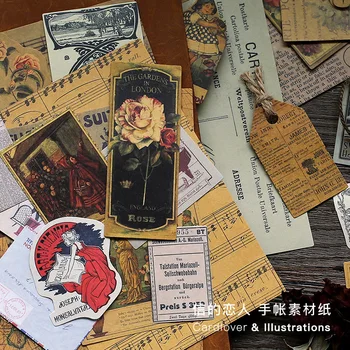 

40Pcs Renaissance Vintage Sticker Kraft Paper Scrapbooking Creative DIY Journal Decorative Adhesive Flake Stationery Supplies