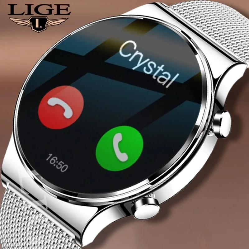 LIGE Smart Watch Call Men Full Touch Music Control Sports Fitness Tracker Smartwatch Blood Pressure Heart Rate For Android ios |