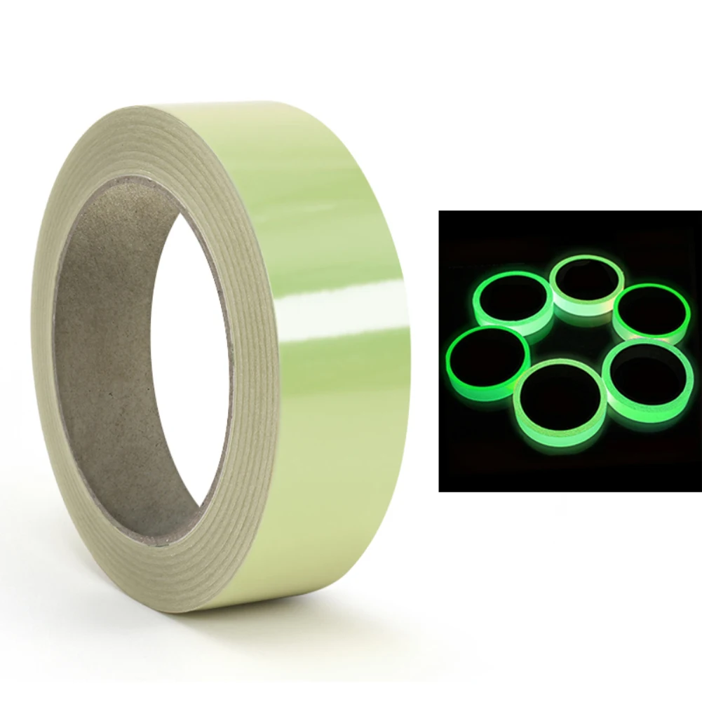 PVC Reflective Glow Tape Self-adhesive Sticker Removable Luminous Tape Fluorescent Glowing Dark Striking Night Warning Tape - Цвет: green