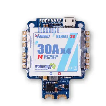 

VGOOD F4S 30A BLHELI_32 4in1 ESC 5V BEC w/ F4 Flight Controller AIO OSD Current Sensor for RC Drone