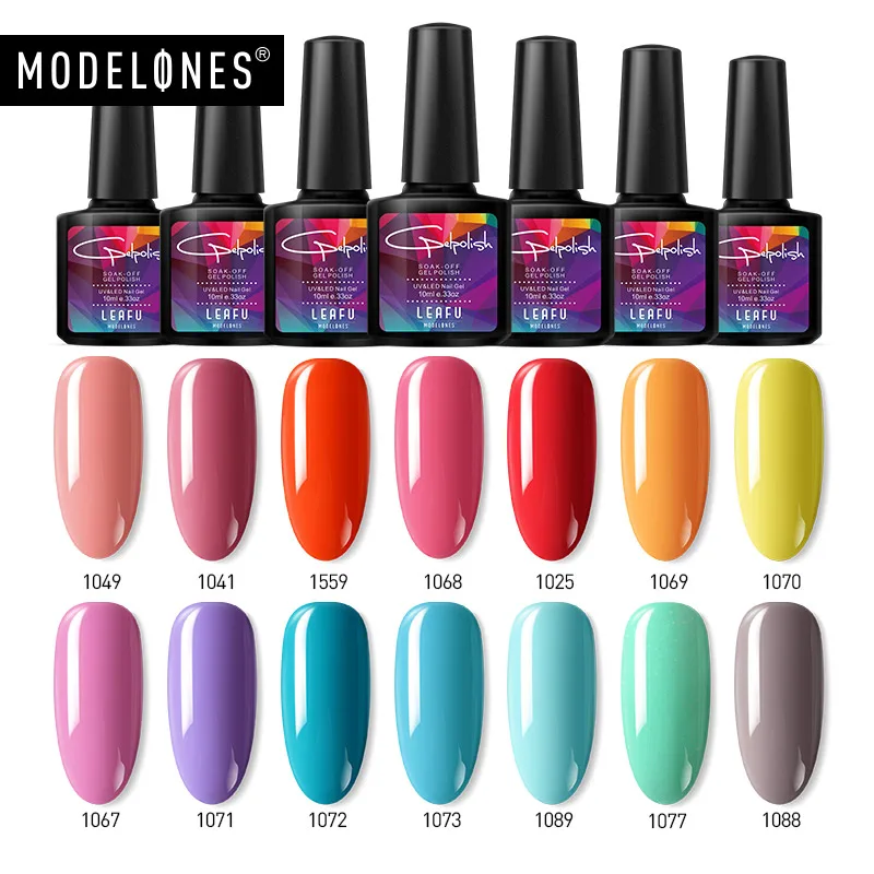 

Modelones 14Pcs/Lot Uv Nail Gel Set Soak Off Semi Permanent Led UV Nail Gel Lacquer Kits DIY Painting Long Lasting Nail Gel