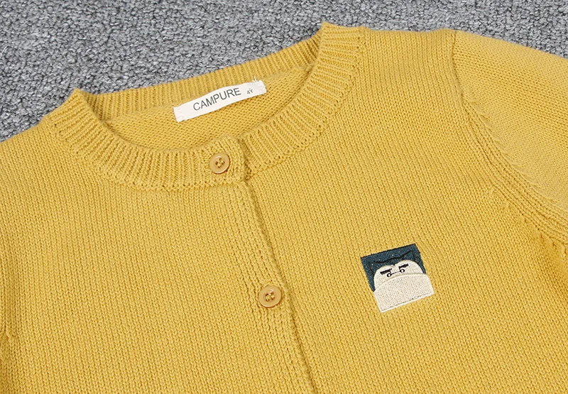 new men and women baby children's shirt autumn cardigan cute cartoon embroidery solid color thick knit sweater