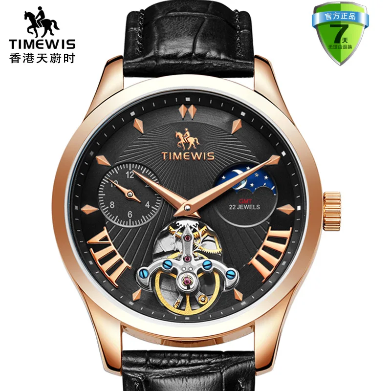 Бренд класса люкс наручные часы Мужские автоматические механические Tourbillon полые мужские часы модные популярные деловые высококачественные мужские часы