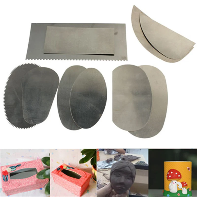 

10pcs Scraper Polymer Clay Ceramic Tools Saw Scraper Pottery Clay Sculpture Cutter Ceramics Molding Tool Stainless Steel