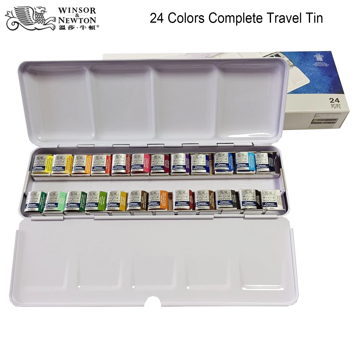 Winsor Newton Cotman Solid Watercolor Paint 12/24 Half PansTravel Set With  Pallete Professional Artist Pigment Aquarelle Tin Box - AliExpress