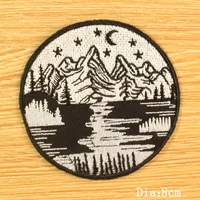 Buy Mountain Trave Embroidered Patches For Clothing Applique Iron on Patches On Clothes Space Patch Traveler Badges Stripes Online - Image 6