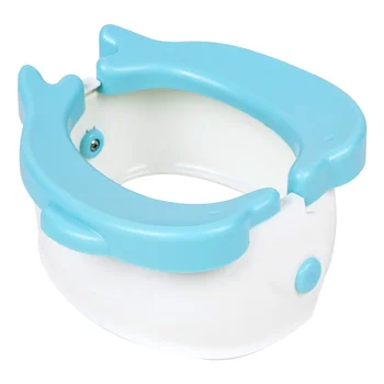 

Childrens Toilet Portable Foldable Convenient Training Toilet Seat Toddler Potty Practical Home Supplies for Home Travel (Blue)