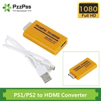 PzzPss per convertitore adattatore da PS1/PS2 a HDMI uscita fino a 1080P per proiettore Monitor converti Video/Audio gioco Plug and Play