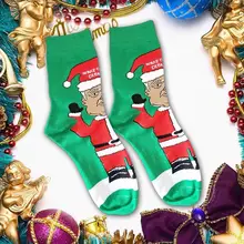 Трамп Рождественские Праздничные Носки осенние и зимние теплые мягкие модные трендовые хлопковые удобные дышащие носки для мужчин и женщин