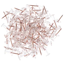 100pcs Trasparente Rosa D'oro di Spinta Spilli Pollice Puntina Da Disegno Bordo Spilli Disegno Foto Borchie Muro di Scuola Forniture per Ufficio