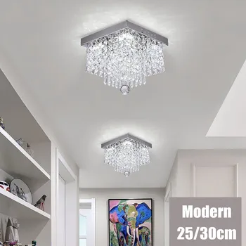 

20W Square Luxury Ceiling Flush Mount Fixture Light Bedroom Lobby Home Room Fixture Lighting Modern LED Crystal Ceiling Light
