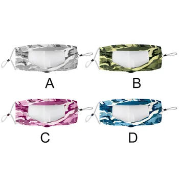 

5PC Washable Reusable Face Mini Shield Mouth Masks Unisex Printed Face Transparent Visual Comfortable Mask Mascarilla