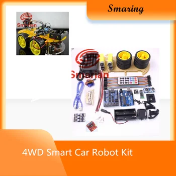 

Official smarian 4WD Smart Car Robot Kit for Arduino Bluetooth Chassis suit Tracking Compatible UNO R3 DIY KIT RC Electronic