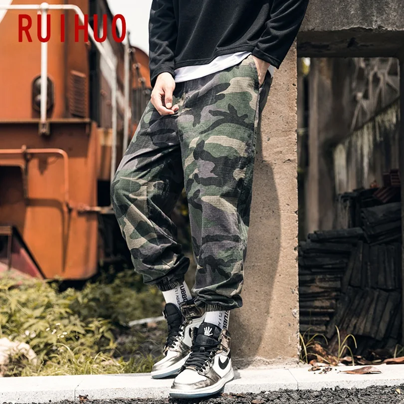 RUIHUO Camo Pants Men Streetwear Camouflage Harem Pants Men Trousers Joggers Men Pants Hip Hop Sweatpants 5XL Autumn New