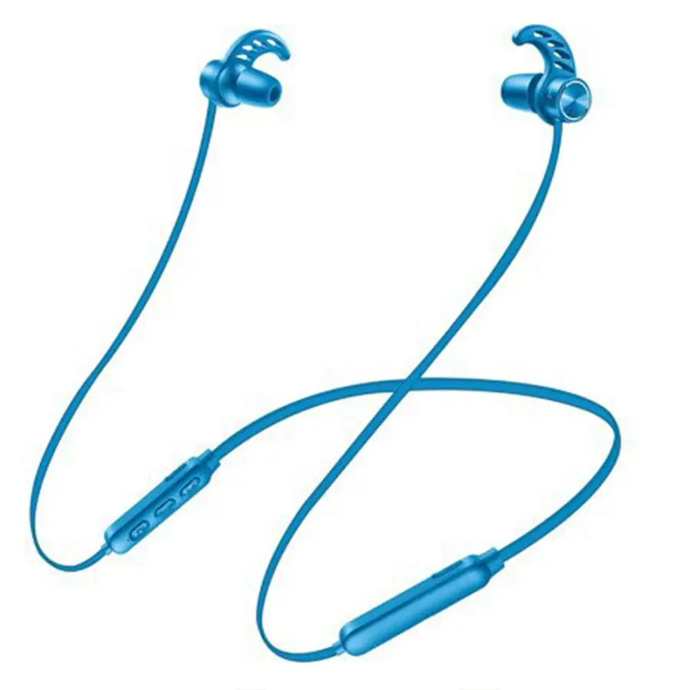 Портативный беспроводной Bluetooth наушники мобильного телефона Бизнес Вождения стерео ушной крючок магнит микрофон смартфон крючки - Цвет: Blue