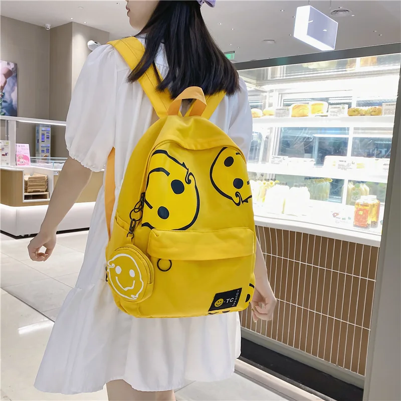 

Original Uoct.all Cartoon Printed Backpack Cute College Student Schoolbag Girl Junior High School Student Backpack 2021 New