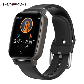 

MAFAM T1s Smart Watch Band Thermometer Bracelet Temperature Monitor Heart rate Health measurements Hyperthermia alart Band