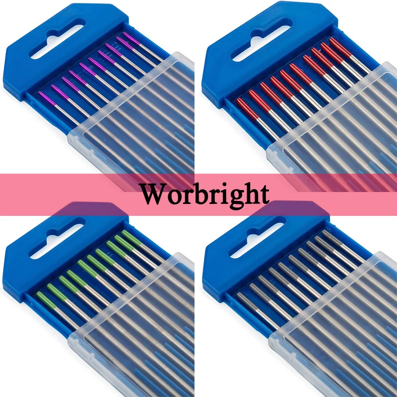 Worbright Tungsten Welding Electrodes 10 Pieces Argon Arc Tig Rods Stainless Steel Iron Aluminum Weld | Инструменты