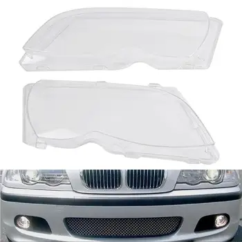 

1 Pair Left Right Headlight Lamp Lens Cover for BM-W E46 3 Series 4 Door 02-05 маска камера Automobile Car Exterior Accessories
