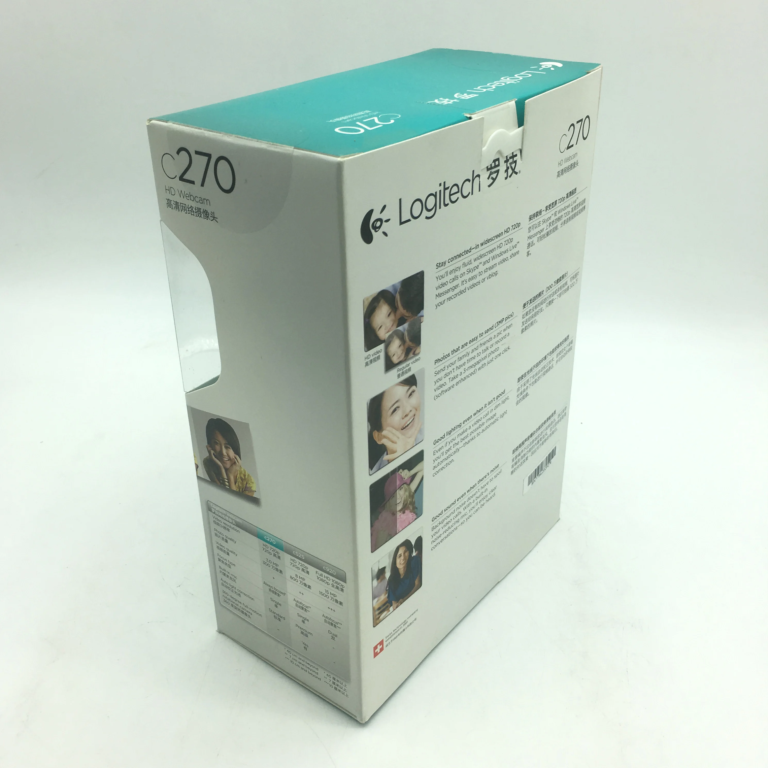 Оригинальная веб-камера logitech C270 HD Vid 720P со встроенным микрофоном USB2.0 Мини-Компьютерная камера для ПК ноутбука