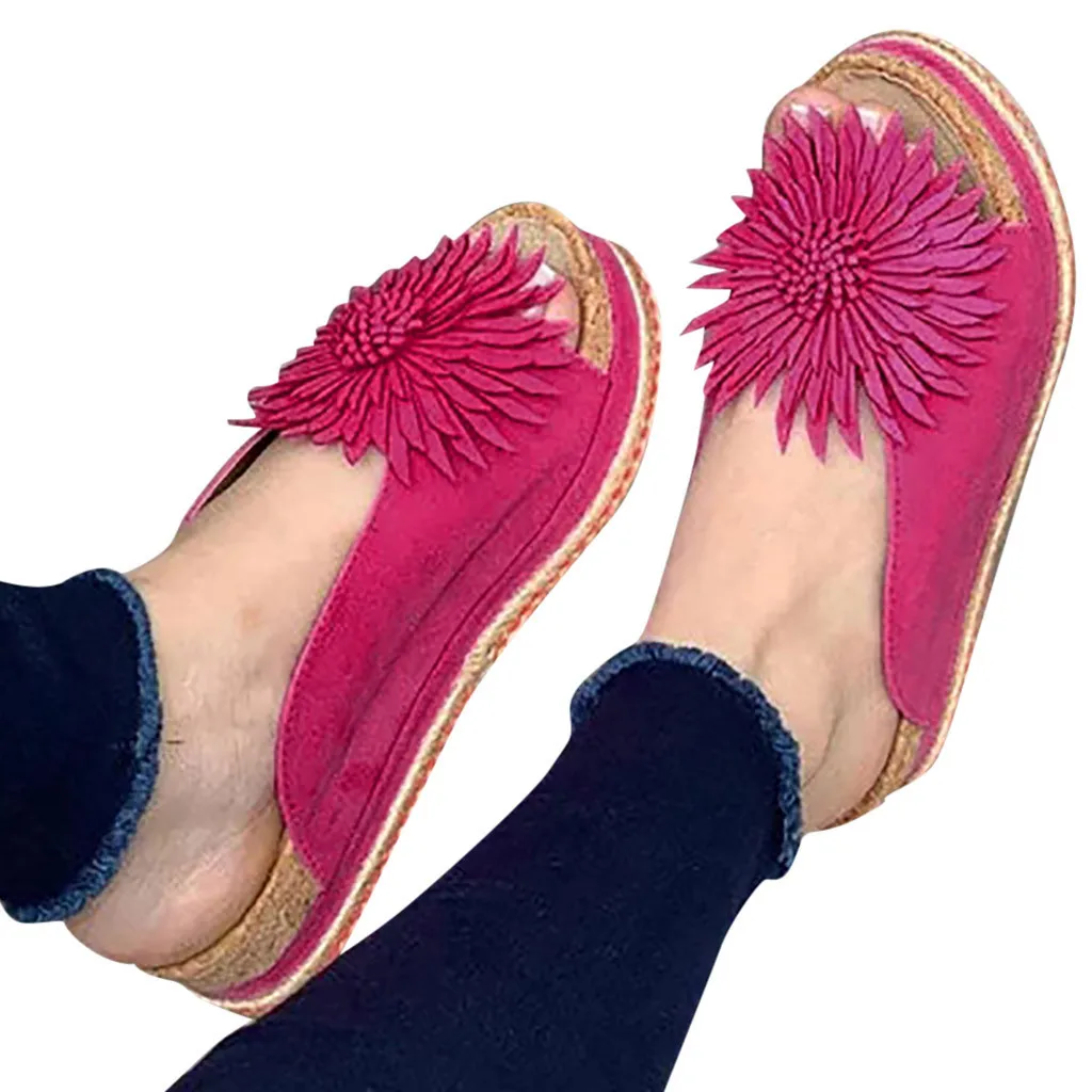 Женские сандалии; обувь для отдыха; chaussures femme; обувь на плоской подошве; женские комфортные ботинки с открытым носком на толстой подошве; De Mujer; обувь; ременные сандалии - Цвет: Розовый