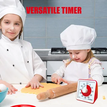 

1 Pcs 60 Minutes Visual Analog Timer Silent Countdown Clock Time Management for Kids Adults GQ