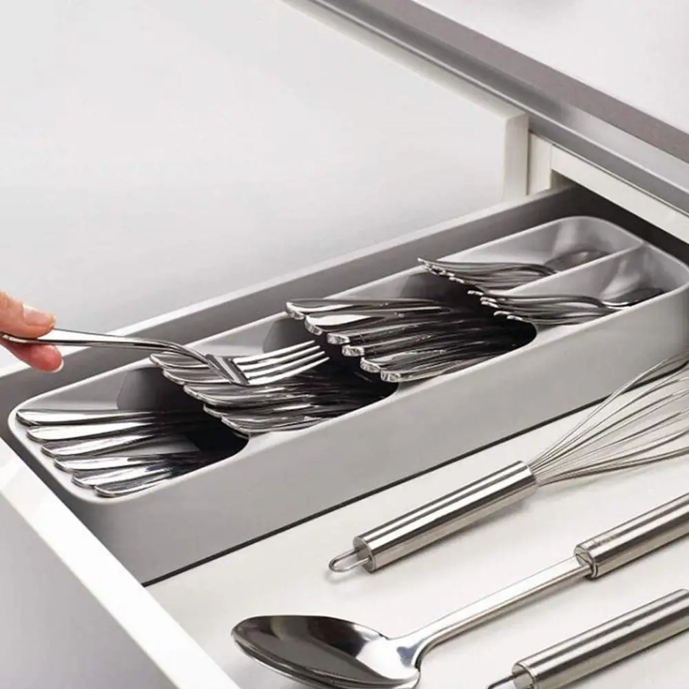 

Creative Kitchen Drawer Organizer Tray Spoon Knife Fork Cutlery Separation Finishing Storage Box Cutlery Organizer Tools