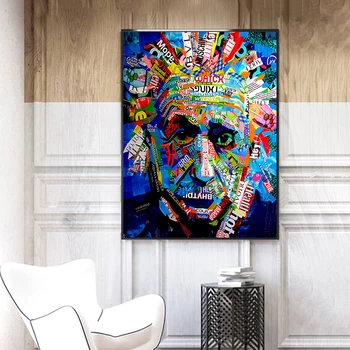 Portrait of Albert Einstein Paintings Printed on Canvas 3