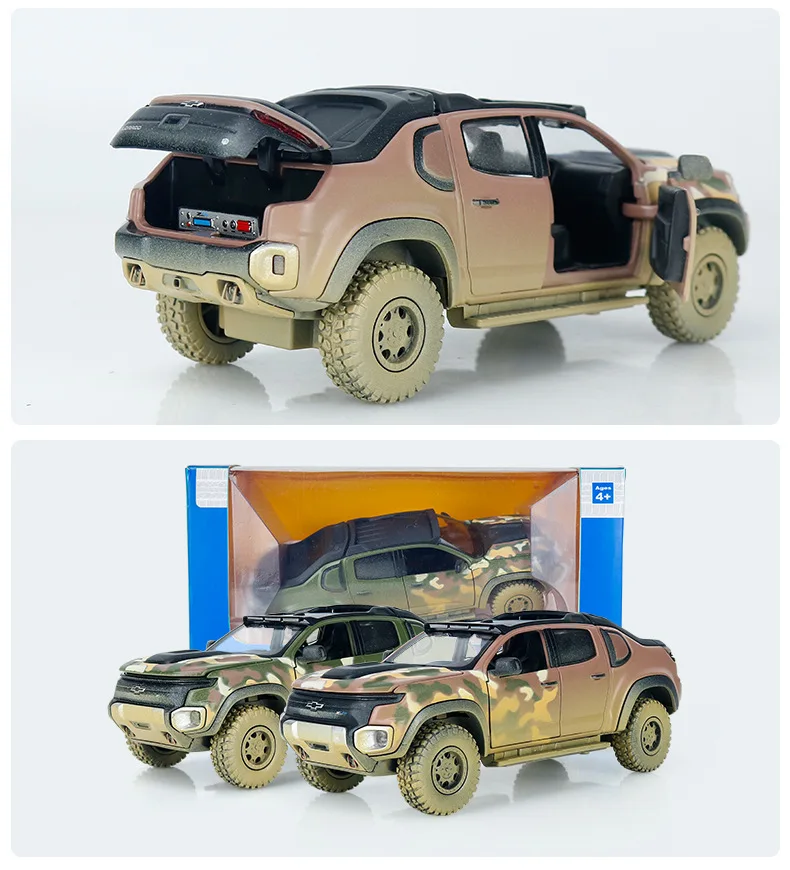 1:32 Высокая Имитация Chevrolet Колорадо джунгли грязь внедорожник звук светильник