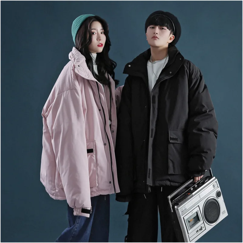 

Cz03 *p140 Winter Man Stand Lead Cotton-padded Clothes Easy Keep Warm Bread Serve Neutral Loose Coat