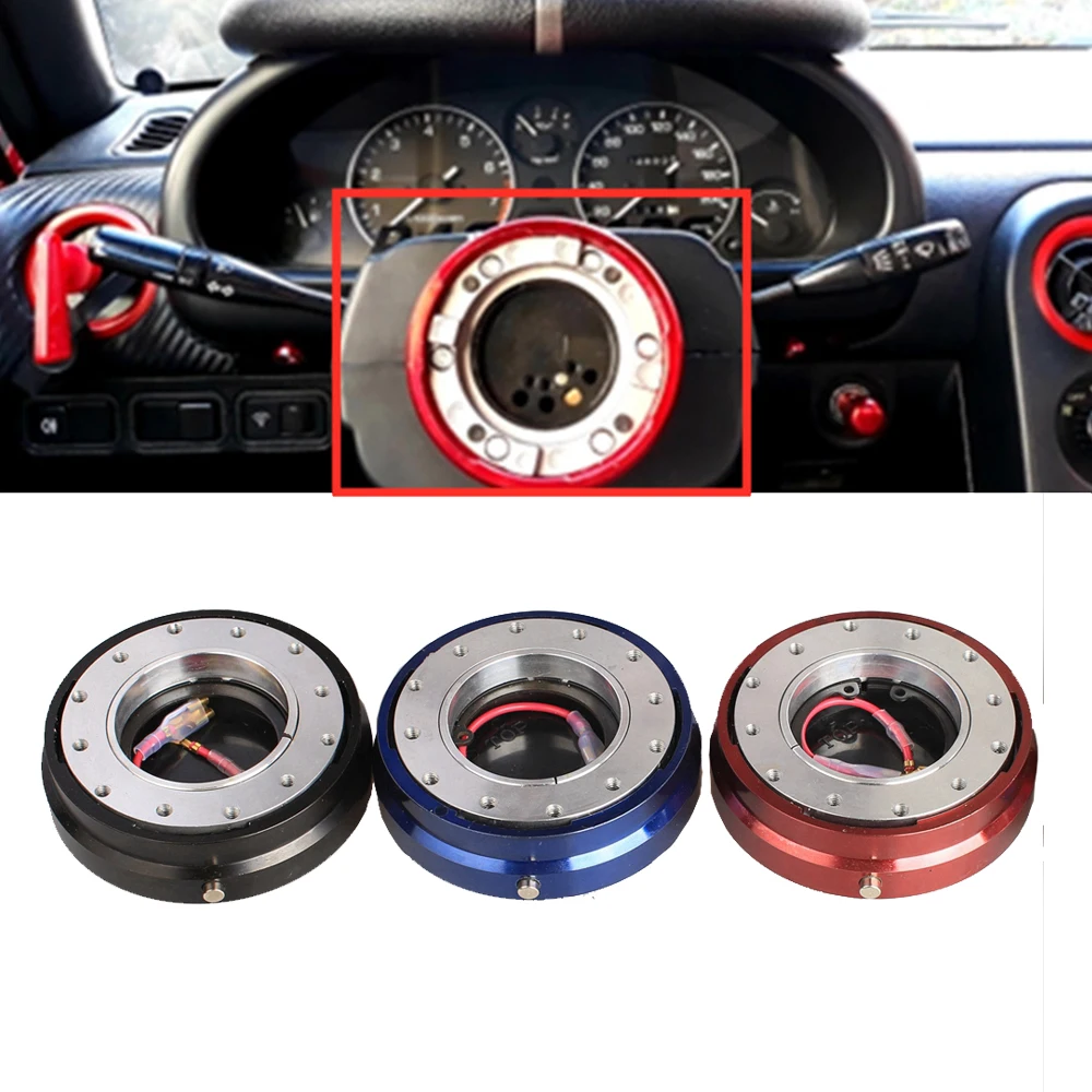 

Thin Version 6 Hole Steering Wheel Quick Release Hub Adapter Snap Off Boss kit