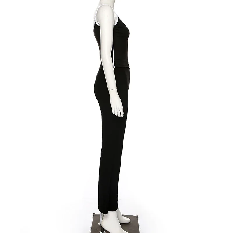 MONMOIRA, два предмета, Осенние комплекты, женский эластичный костюм, топ и брюки-клеш с высокой талией, женские комплекты Kendall, cwp0128-5