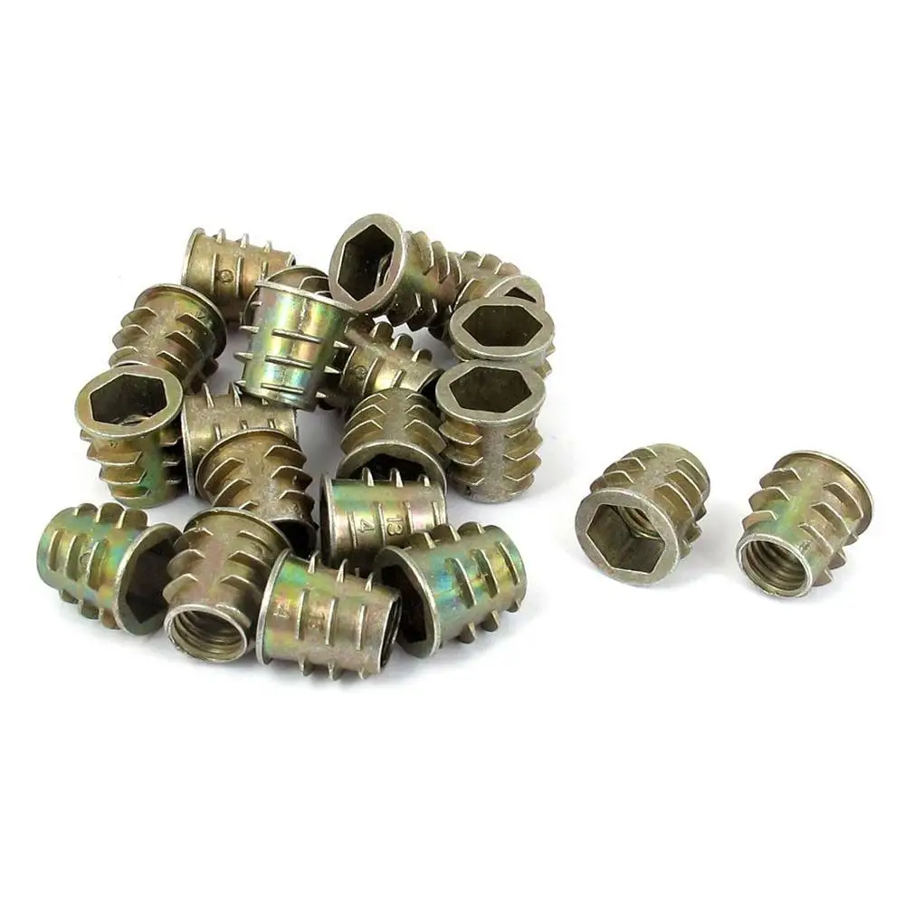 

M8x13mm Hex Socket Screw in Thread Insert Nut 20 Pcs for Wood