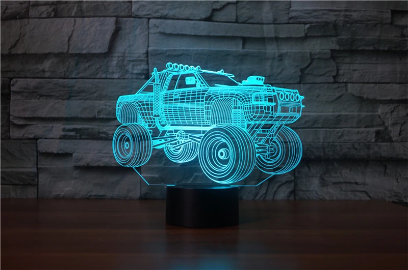 3D ночника креативный автомобильный светильник ing изменение Led Настольная лампа