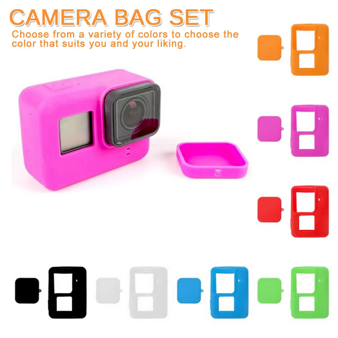 Camera silicone case for gopro sports camera silicone case Soft Protective Case Camera Frame camera accessories kit