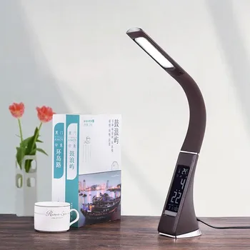 

Eye protection energy saving time date temperature display reading dormitory desktop reading study led table lamp