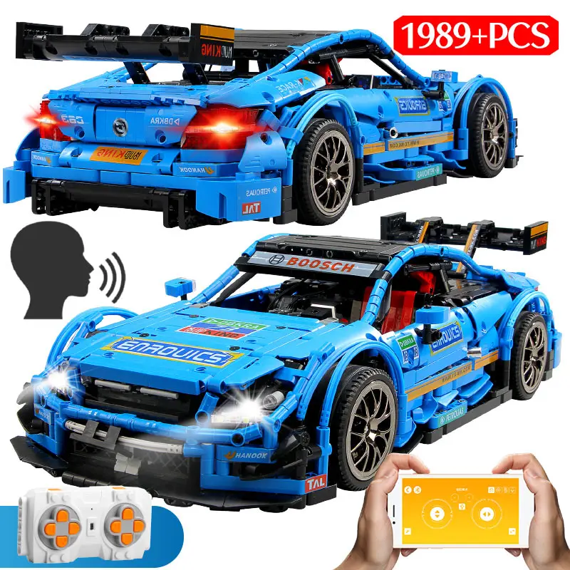 

1989Pcs RC C63 AMG Benz Super Racing Car Building Blocks legoing Technic with APP LEDMOC-6687 vehicle bricks toys for kids