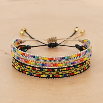 

Go2boho Rainbow Braided Bracelet For Women MIYUKI Beads Bracelets Boho Jewelry Pulseras Mujer 2020 Fashion Handmade Wristaband