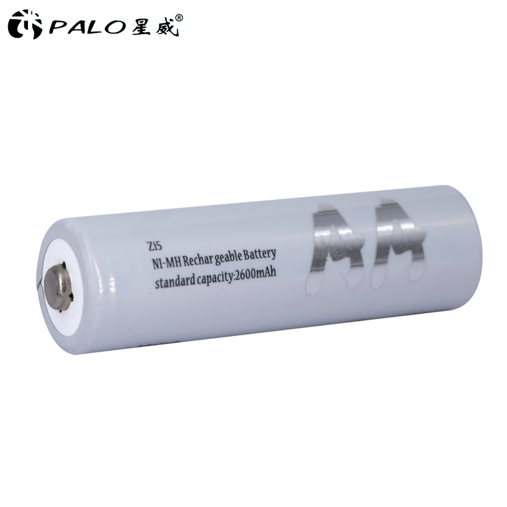 PALO тип высокое качество и емкость 1,2 V AA 2600mAh аккумуляторная батарея с высоким качеством безопасности светодиодный зарядное устройство в подарок