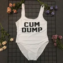 Слитные купальники, купальник с вырезом на спине, купальный костюм, летняя пляжная одежда с буквенным принтом, женский купальник, Monikini, Холтер